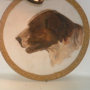 Pre-Owned Large Hand Painted Dog Wall Plate